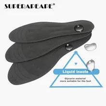 Жидкие глицериновые стельки Массажная стелька ТПУ амортизация и декомпрессия Беговые спортивные стельки для мужчин/женщин пот pad