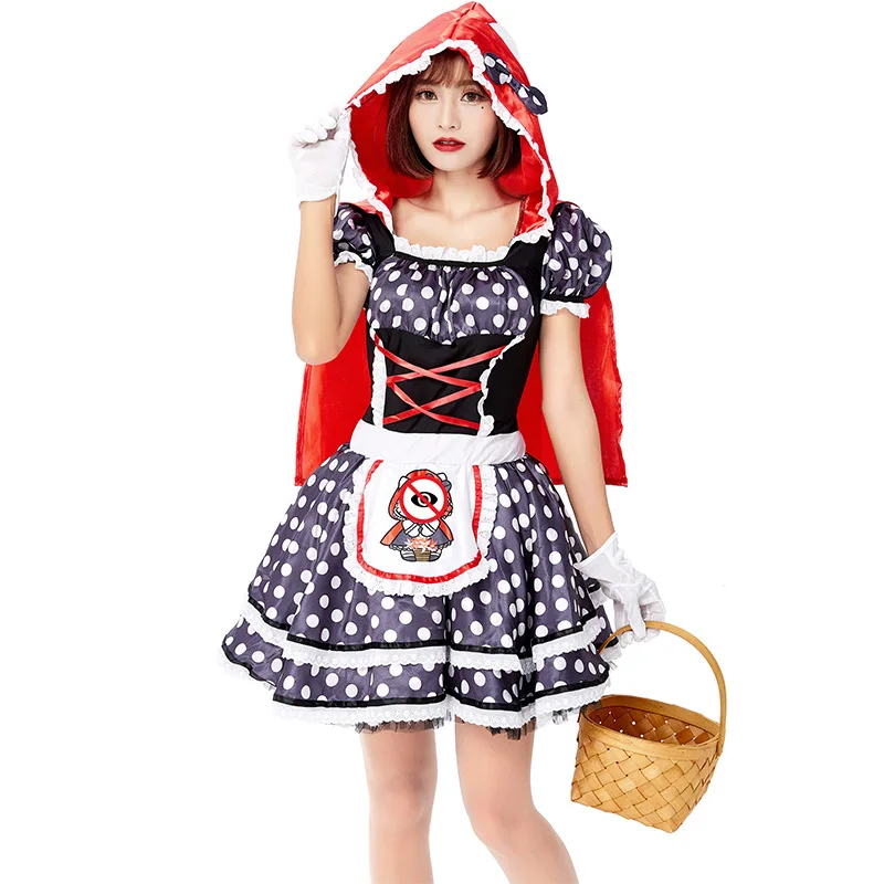 

Adult Little Red Riding Hood Costume Halloween Costume For Women Party Dress Up