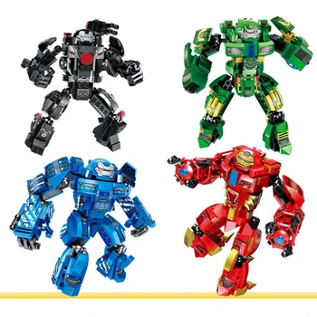 

Ironman Civil War Armor building block MK11 MK46 MK26 MK38 bricks Hulkbusters Gamma lgor Tony Stark figures toys collection