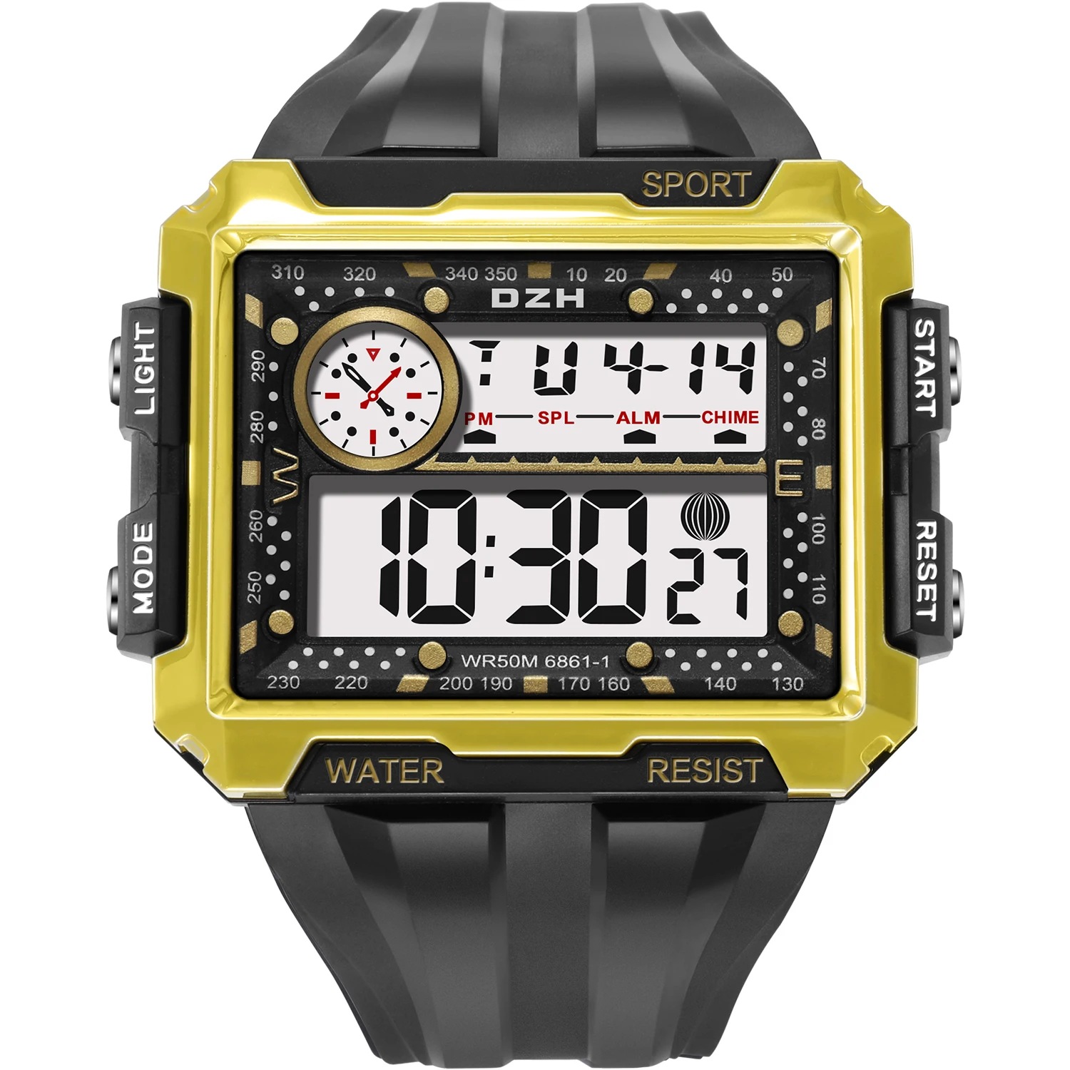 Digital Watch Men SYNOKE Brand Rugged Square Watch 50M Waterproof Luminous Timer Multi-function Watches reloj deportivo hombre 