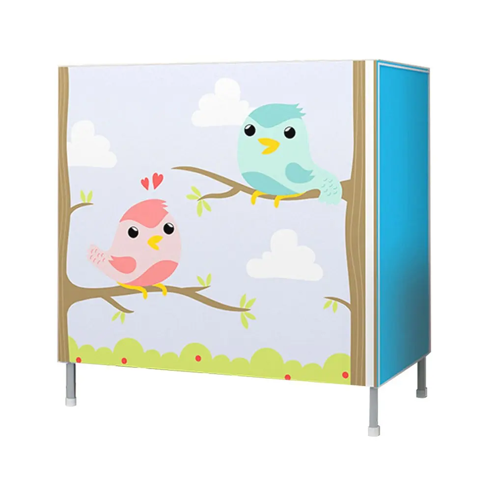 4 Layer Non-Woven Shoes Rack Shoe Cabinet Multi-Layer Combination Living Room Bedroom Shoes Organizer Shelf - Цвет: Pattern 3