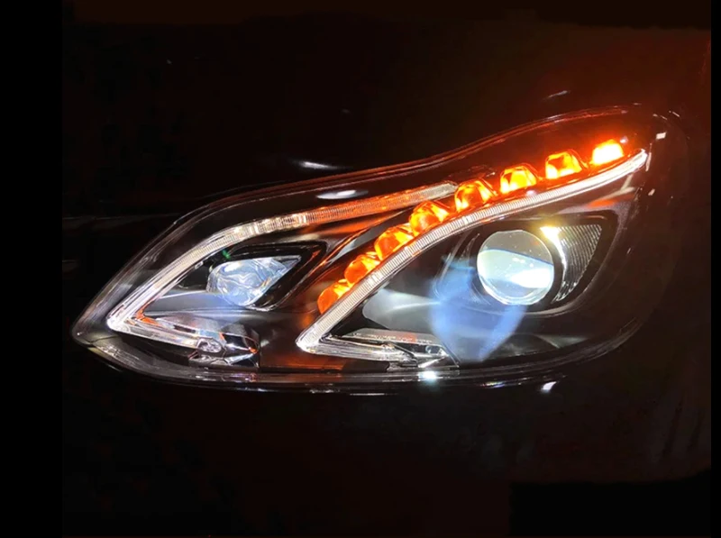 Для Benz Class E W212 E200 E260 E300 фары- автомобильный Стайлинг светодиодные фары drl H7 hid Биксеноновые линзы ближнего света