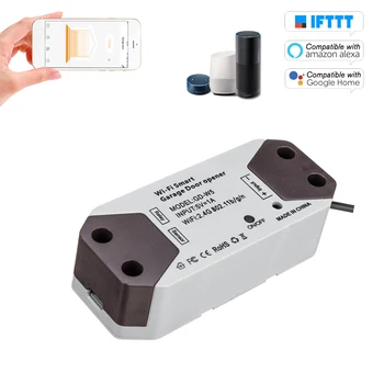

WiFi Wireless Remote Control Garage Door Opener Intelligent Timing Garage Door Opener Voice Control For Alexa Google Home