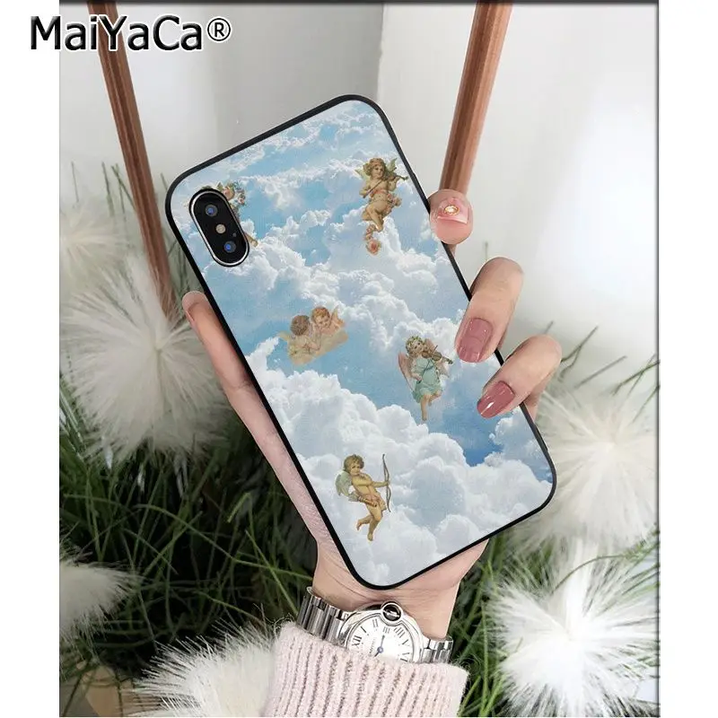 Мягкий высококачественный чехол MaiYaCa Renaissance angels Cupid из ТПУ для телефона Apple iPhone 8 7 6 6S Plus X XS MAX 5 5S SE XR - Цвет: A9