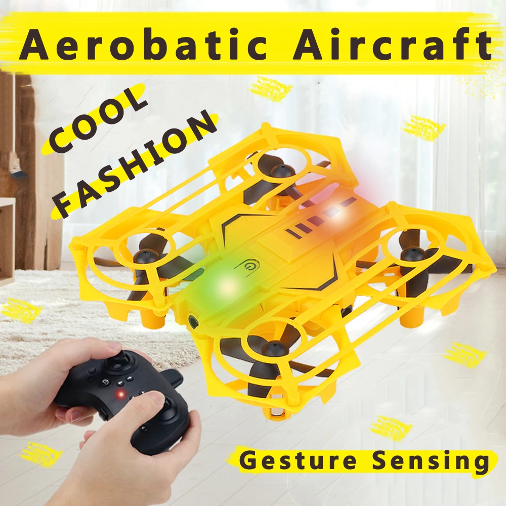 

Induction quadcopter 2.4G RC helicopters interactive obstacle avoidance toy Intelligent light Gesture sensing drone