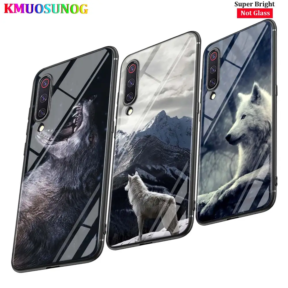 

Black Cover Angry Wolf Wolves King for Xiaomi Mi A1 A2 A3 5X 6X 6 8 9 Lite CC9 F1 9T 9TPro Play Glossy Phone Case