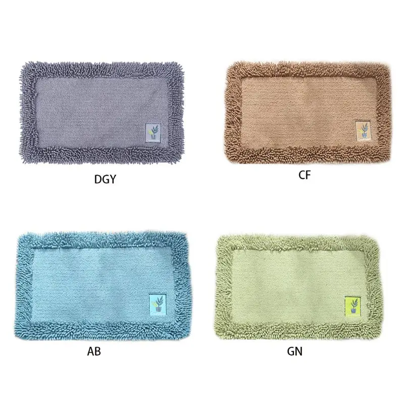 

40x60cm Minimalist Solid Color Door Mat Microfiber Plush Shaggy Absorbent Bath Rugs Non-Slip Bottom Home Bedroom Floor Carpet