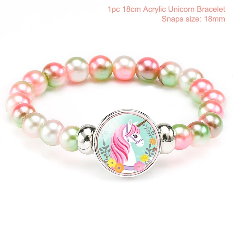 Unicorn bracelet 15 Вечерние украшения для девочек с единорогом и единорогом FENGRISE, для вечеринки в честь Дня рождения, вечерние принадлежности, подарки для детей - Цвет: Unicorn bracelet 15