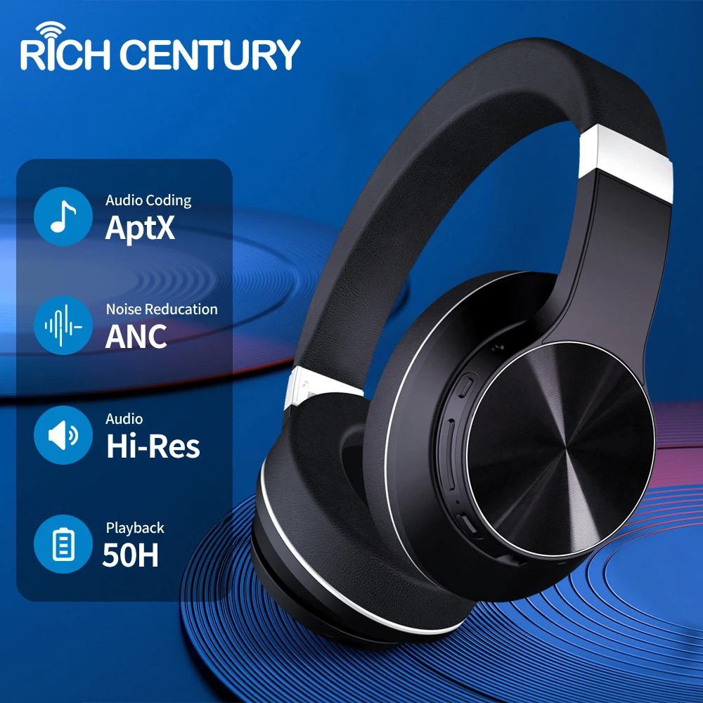 Беспроводная Bluetooth-гарнитура с активным шумоподавлением Наушники Hi-Res студийные