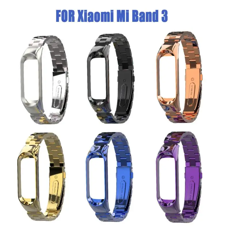In Stock Metal Strap For Mi Band 4 3 Bracelet Stainless Steel Wristband Xiaomi Wrist Miband Smart Watch | Электроника