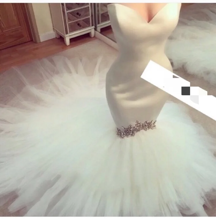 ^*Best Offers Gratis Verzending Nieuwe Elegante Bruidsjurk Echte Foto White Lace Mermaid Wedding Dress 2015 Sexy Back Vestido De Noiva