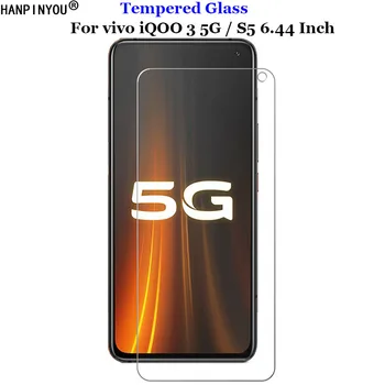 Перейти на Алиэкспресс и купить ДЛЯ vivo iQOO 3 5G 6,44 дюймПолное покрытие прозрачное закаленное стекло 9H 2.5D Премиум Защитная пленка для экрана для vivo S5 X30 Pro