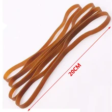 

20 Pieces Wide 10mm Brown Rubber Strong Elastic Band Office School Supply Stationery Accessories High Quality 200mm Rubber Bands