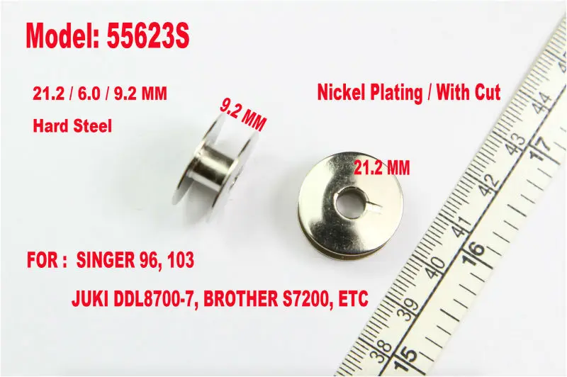 

Стальная бобина 55623S для швейной машины SINGER 96103/JUKl DDL8700-7 / BROTHER S7200, 5 шт.