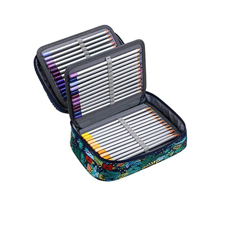 Pencil Case 72 Holes for School Pen Box Cute Bee Cartridge Kawaii Girl Boy Monkey Big Pencilcase Korean Penal Bag Stationery Kit for pencil cases