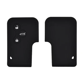 

3 Button Silicone Card Key Case Cover For Renault Clio Megane Scenic Grand Scenic Keyless Fob Shell Skin Keyring Chain Holder