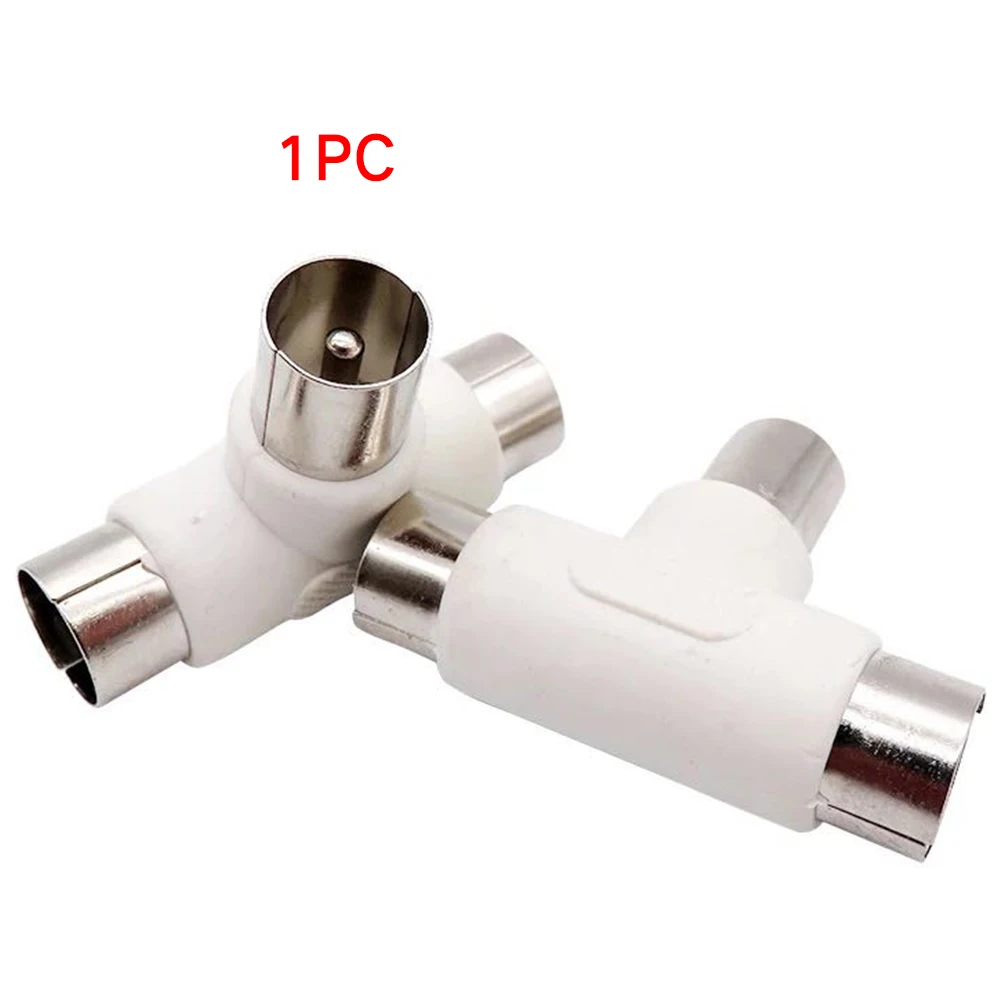 Тройной коаксиальный разъем с адаптером сплиттер Т-образный RF 3 Way Male To 2 Female Plug