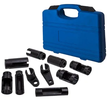 

10 PCS Car Oxygen Sensor Lambda sensor Socket Set Tools Sizes 1/2" 3/8" Drive