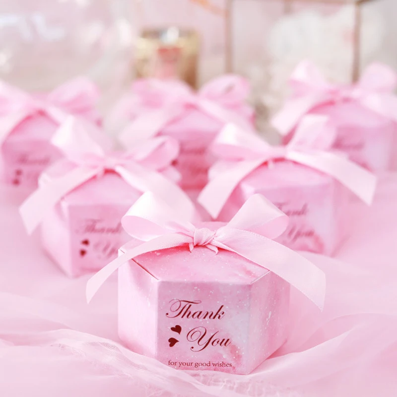 Подарочная коробка с шестигранным узором для вечеринки бумажные коробки