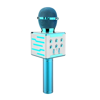 

For Kids Karaoke Microphone Portable Speaker With Light HiFi Stereo Party Handheld Home KTV Wireless Bluetooth Rechargeable