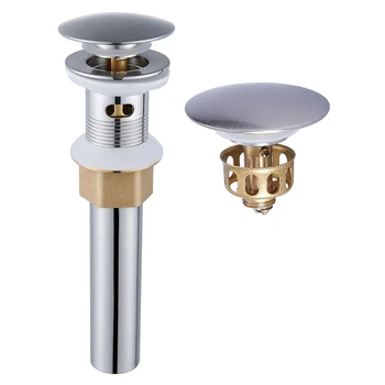 

Vessel Sink Drain,Bathroom -Up Drain with Detachable Basket Stopper, Anti-Explosion and Anti-Clogging Drain Strainer, Sink Dr