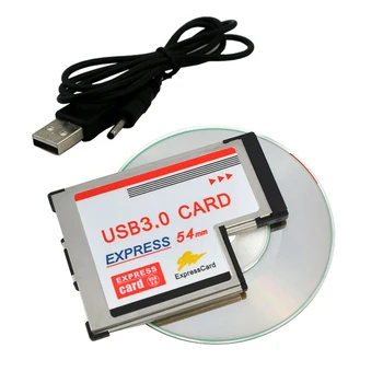 

54mm Express Card 3 Port or 2 Ports USB 3.0 Adapter FL1100 or AMS1042 Chip Expresscard PCI-E to USB Adapter Converter For Laptop