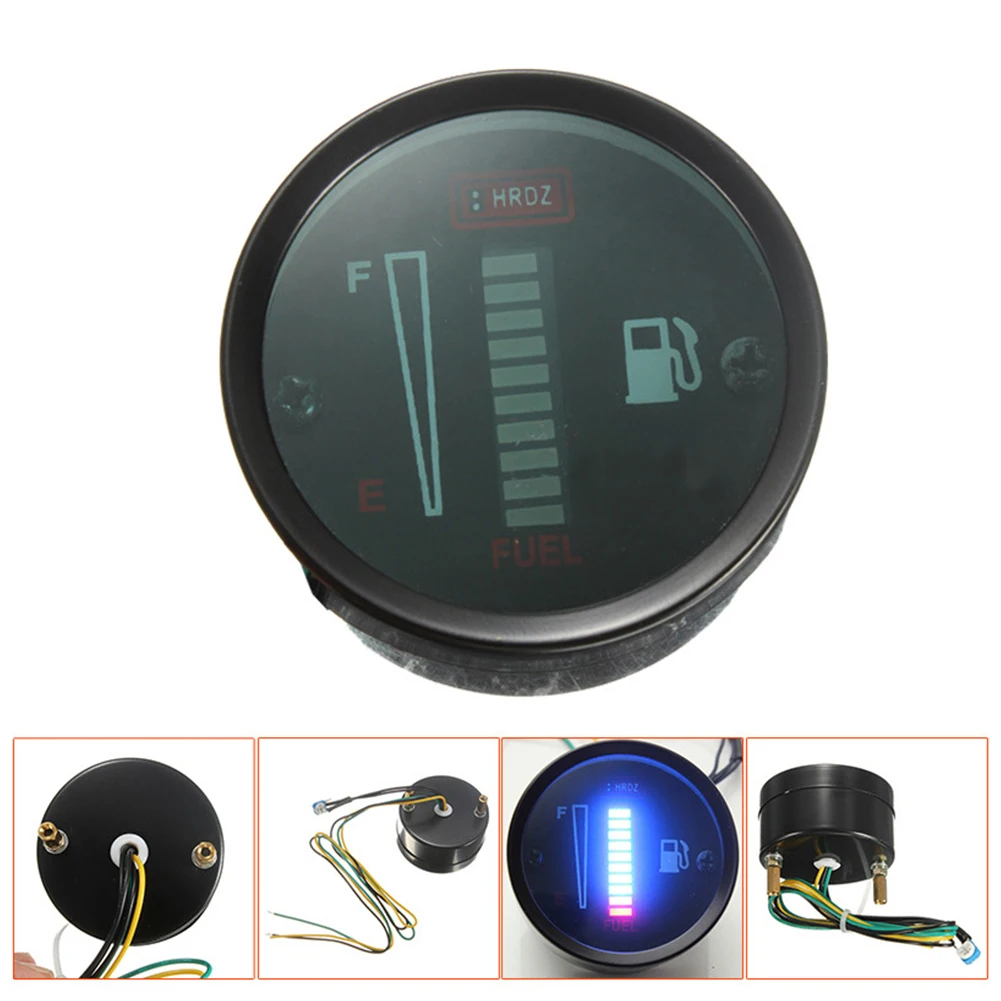 

12V DC 52mm Clear Lightweight LED Display Fuel Gauge Accessories Level Sensor Durable For Car Motorcycle Tank Clock Replacement