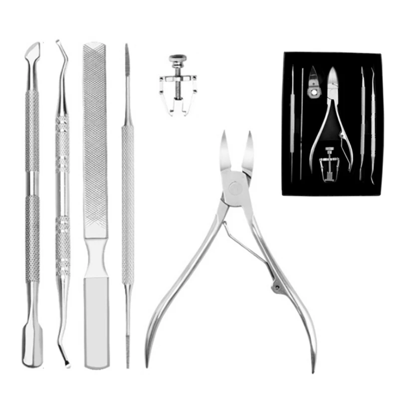 Инструмент для удаления кутикулы ногтей кутикулы толкатель педикюр вросшие ногти пилочка для ногтей, ногти для ног "францзуский маникюр" атлет корректор набор маникюрных инструментов для ногтей Ножницы, кусачки