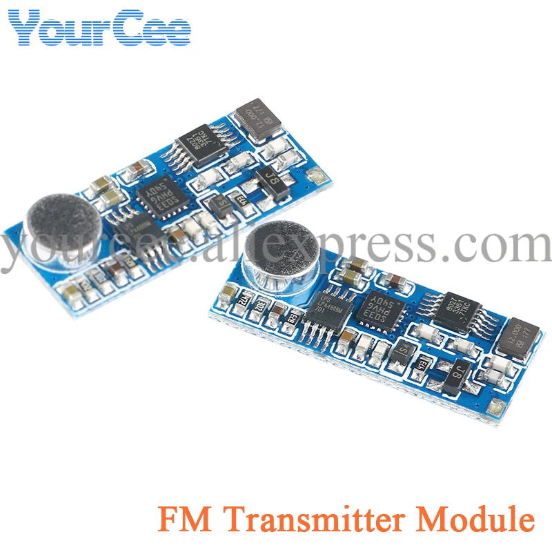 Mini Mono Single Channel Transmitter Board FM Wireless Microphone Module Serial Port Control DC 3V-5V 76M-108MHz | Электронные