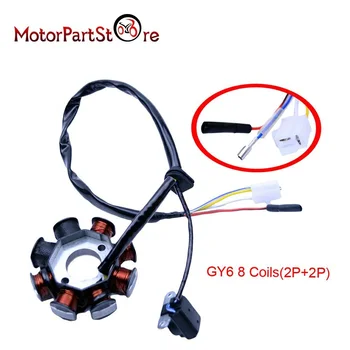

New Magneto Stator 8 Coil pole for GY6 50cc 110cc 125cc 150cc 139QMB Go Kart Scooter Moped ATV TAOTAO JCL AC