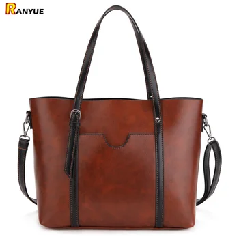 

vintage belt woman bag large pocket Women Handbag Leather Women Shoulder Bags Designer Ladies Casual Tote Women Messenger Bags