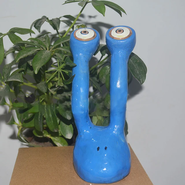 Kreatív Szemek Dísz Kézzel Festett Gyanta Kézműves Asztali Bonsai Dekoráció Az Otthoni Kerti Udvarhoz Scvd889 - Image 4