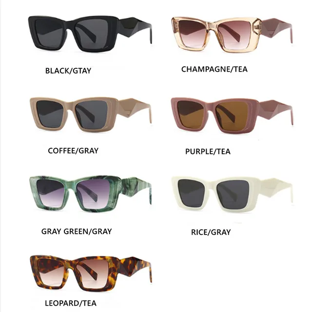 2022 Fashion Retro Square Women Sunglasses Vintage Brand Design Ladies Eyewear Luxury Butterfly  Frame Shades UV400 Sun Glasses 5