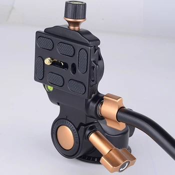 

QINGZHUANGSHIDAI Q08S Aluminum 3-Way Fluid Head Rocker Arm Video Tripod Ball Head for DSLR Camera Tripod Monopod