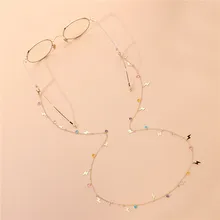 

Fashion Colorful Crystal Glasses Chain Mask Lanyards For Women Retro Metal Sunglasses Chains Reading Eyewear Holder Dropshipping
