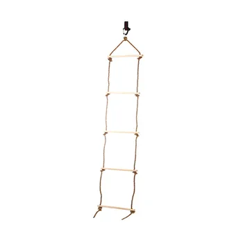 

5 Wooden Rungs Pe Rope Ladder Children Climbing Toy Kids Sport Rope Swing Safe Fitness Toys Equipment Indoor Outdoor Garden New