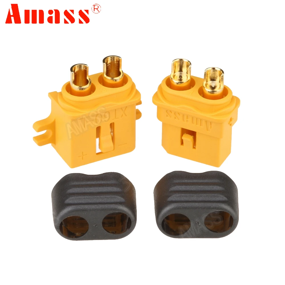 XT60L 5 пара/лот Amass XT60 L пуленепробки с замком защитный рукав для RC Lipo батареи|Детали