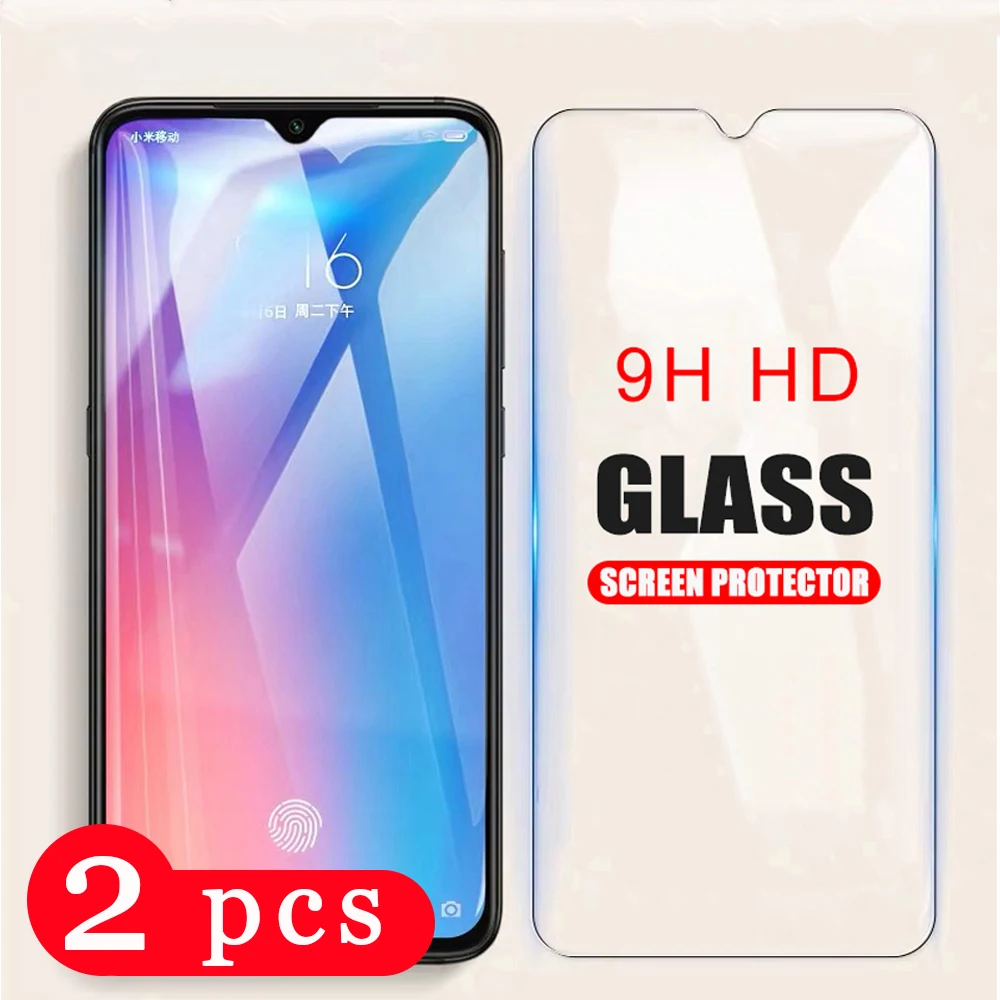 2 шт. для xiaomi mi 9 se 9T cc9 10 lite note pro cc9e защитная пленка из закаленного стекла телефона