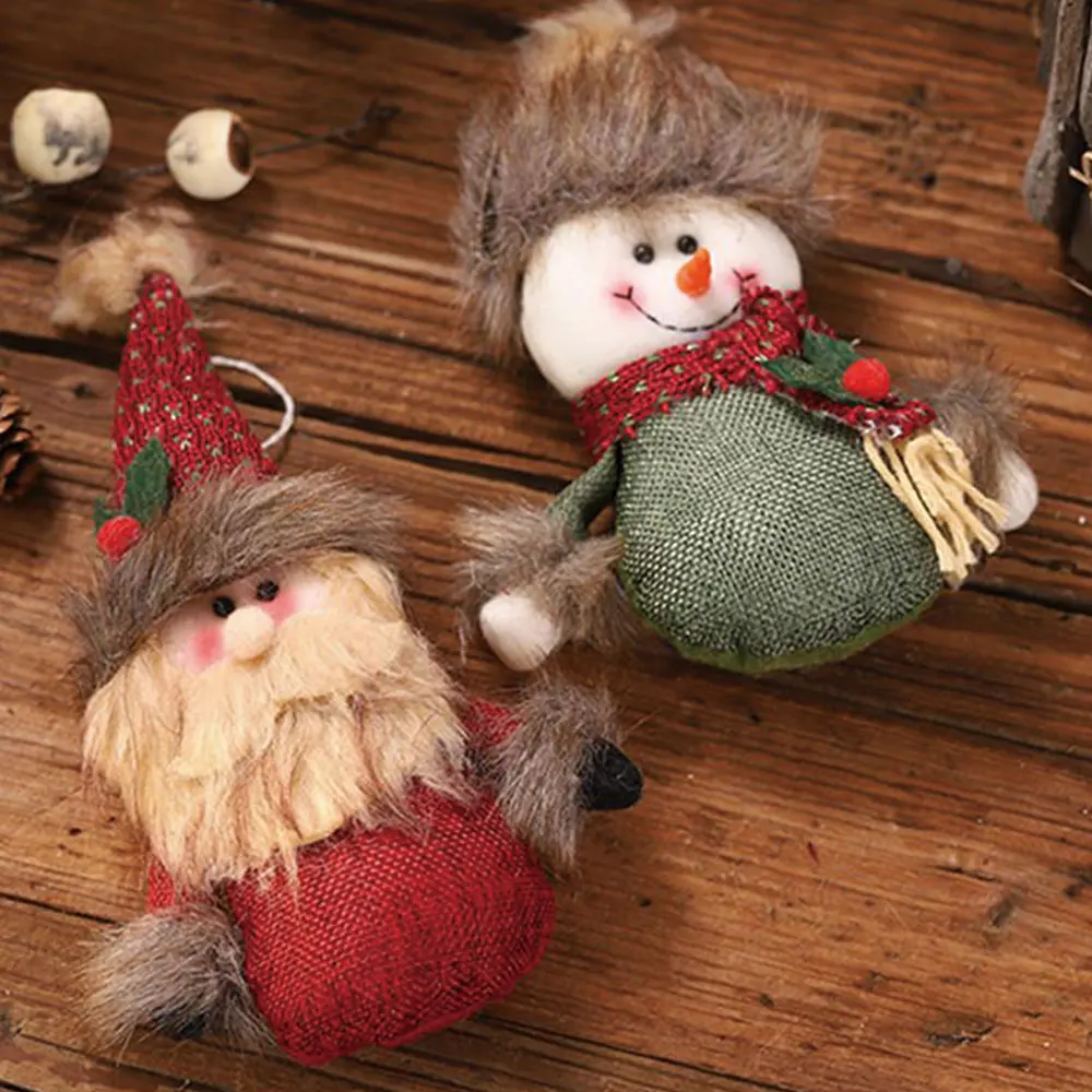 

Christmas Tree Decoration Cartoon Old Man Puppet Christmas Linen Doll Pendant Christmas Party Decoration Festive Party Gift