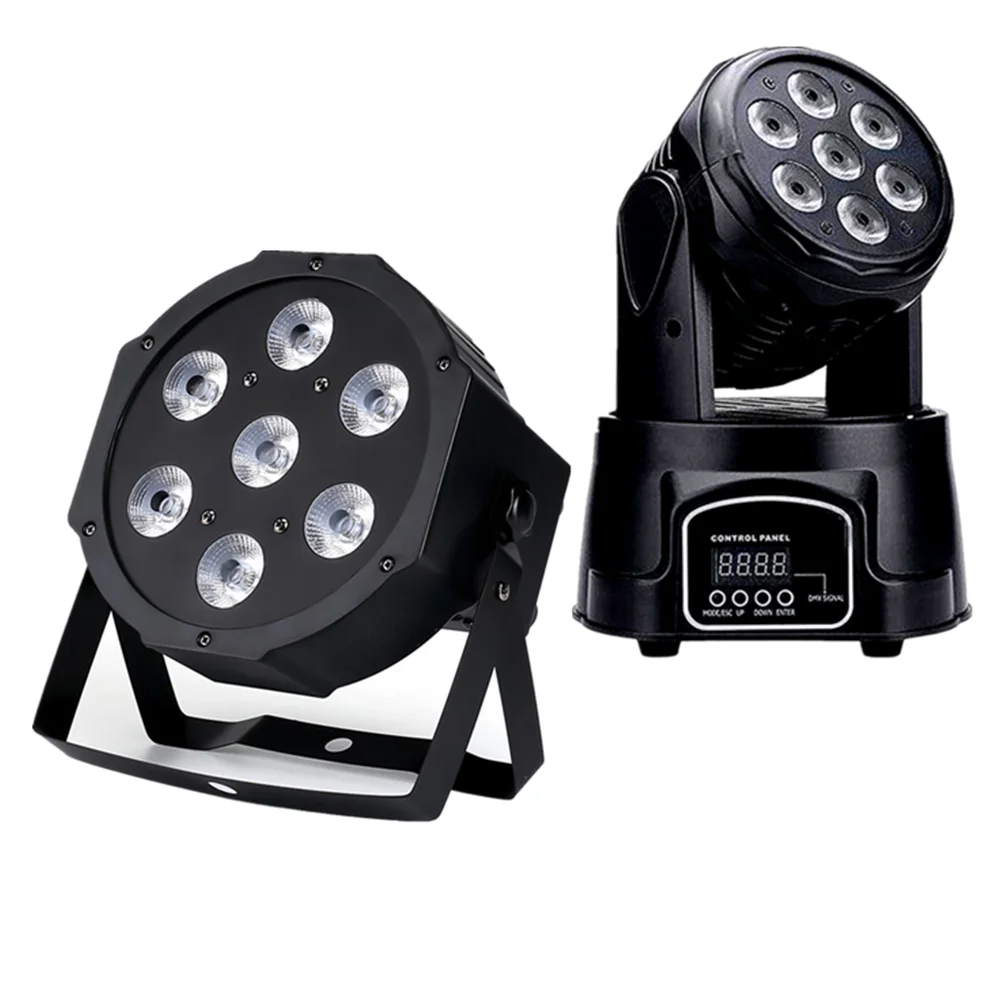 7x18W светодиодный Par свет RGBWA УФ 6in1 плоский прожектор Dmx512 диско профессиональный