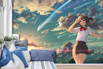 

[Self-Adhesive] 3D Your Name 485 Japan Anime Wall Paper mural Wall Print Decal Wall Murals Belly