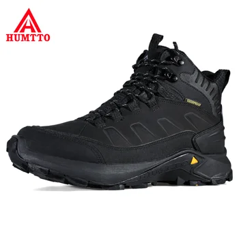 

Winter Waterproof Platform Boots Men Safety Work Mens Shoes Leather Brand Designer Lace Up Rubber Motorcycle Ankle Boots Man