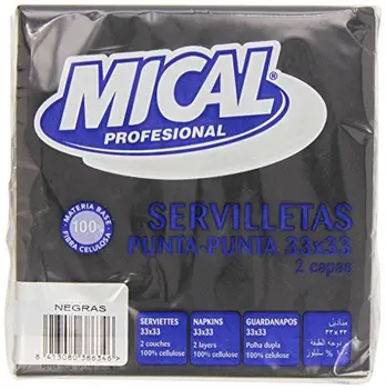

Professionelle Mical – Schwarze Servietten – 33 x 33 cm – 50 Stück