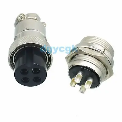 

DHL/EMS 50 pcs connector Aviation plug 20mm 4Pin for Panel Power Classis Metal -h2