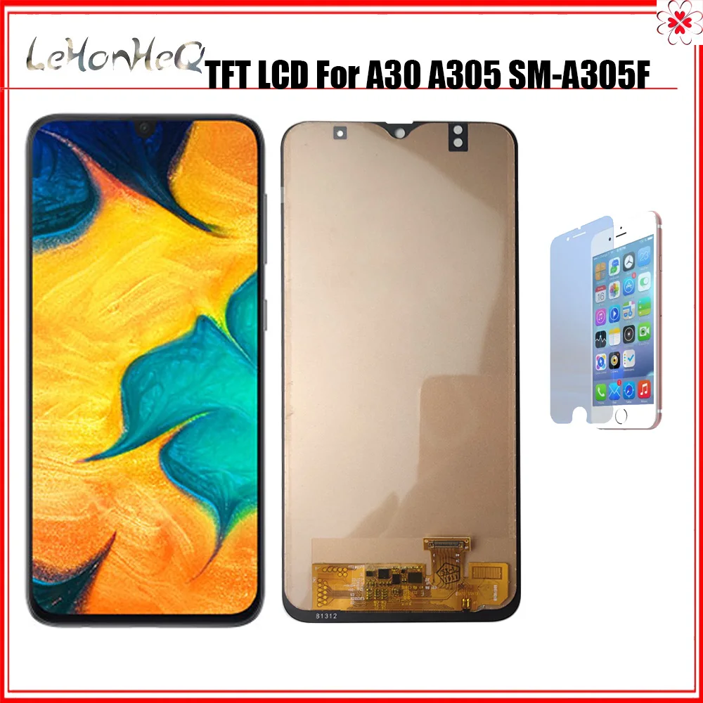 TFT 6,4 ''lcd для samsung Galaxy A30 A305 A305/DS A305F A305FD A305A дисплей кодирующий преобразователь сенсорного экрана в сборе Замена