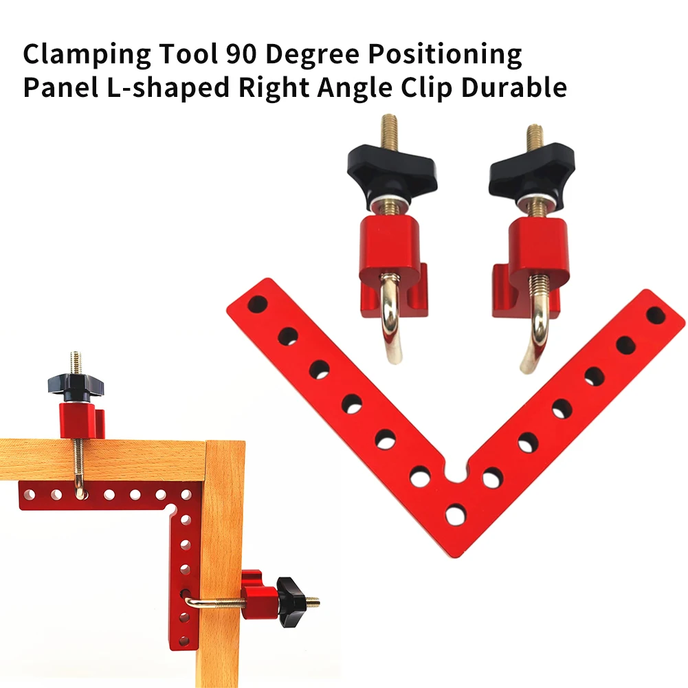 

Clamping Tool L-shaped Durable Positioning Panel Auxiliary Fixture Woodworking 90 Degree Carpenter Corner Right Angle Clip