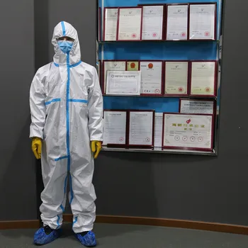 

New 2020 Protective Chemical Suit Disposable Protective Clothing Anti-Dust Isolation Clothing Uniforms Non-Porous #GH