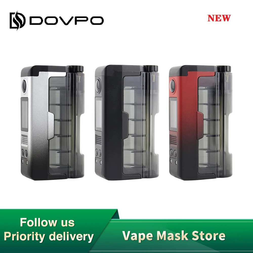 Оригинальный Dovpo Topside Lite 90 Вт TC Squonk Mod OLED экран 0 96 дюйма электронная сигарета