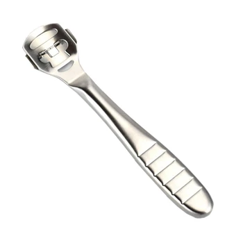 

High Quality Stainless Steel Hard Skin Cutter Removing Calluses And Shaver Dead SKin Anti-Skid Handle Design Handle &File Tool