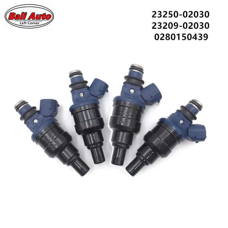 Левый угол 4 шт. топливный инжектор 23250-02030 0280150439 для 92-97 Toyota Carina E AT190 4AFE AT191 7AFE